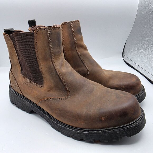 Skechers Electrical Hazard Mens Size 9 Brown Steel Toe Boots Work Wear Outdoors main image 8